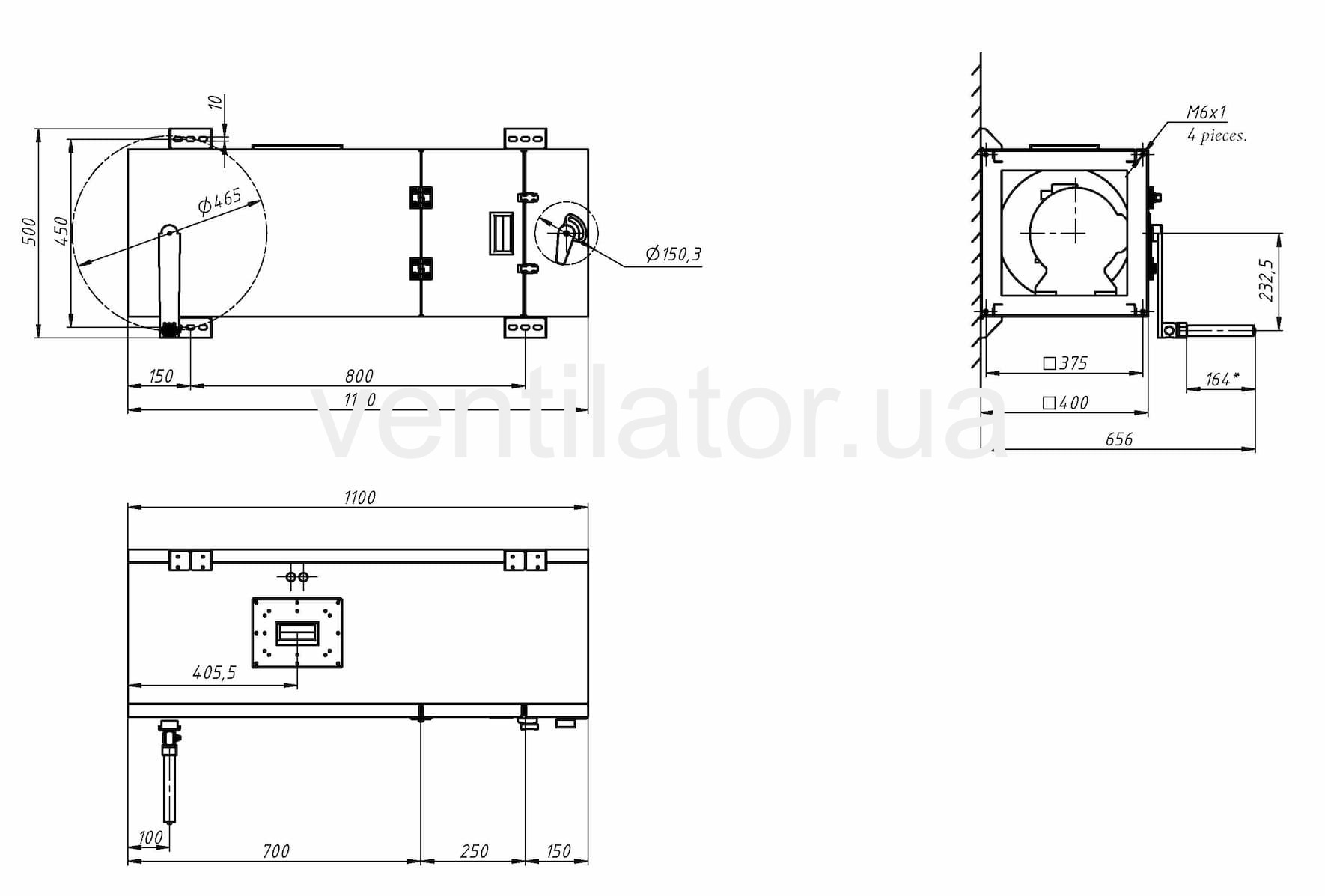 MeVUS 1000 supply ventilation unit for shelters